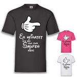 Junggesellenshirts.de Herrenshirt JGA Shirt Team "Er Heiratet" Mouse