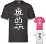 Junggesellenshirts.de Herrenshirt JGA Shirt Team "Heute, Morgen, Übermorgen"