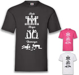 Junggesellenshirts.de Herrenshirt JGA Shirt Team "Heute, Morgen, Übermorgen"