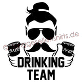 Junggesellenshirts.de Herrenshirt JGA Shirt Team "Hipster Drinking Team"