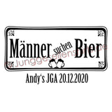 Junggesellenshirts.de Herrenshirt JGA Shirt Team "Männer Suchen Bier"