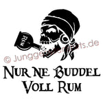 Junggesellenshirts.de Herrenshirt JGA Shirt Team "Nur Ne Buddel Voll Rum"