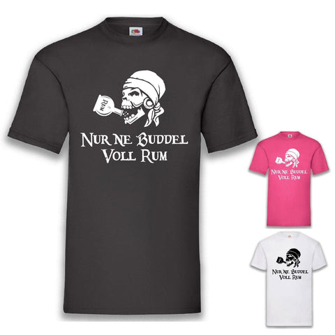 Junggesellenshirts.de Herrenshirt JGA Shirt Team "Nur Ne Buddel Voll Rum"