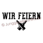 Junggesellenshirts.de Herrenshirt JGA Shirt Team "Wir Feiern"
