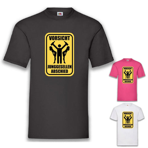 Junggesellenshirts.de Herrenshirt JGA Shirt "Vorsicht Junggesellenabschied"