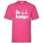 Junggesellenshirts.de Herrenshirt S / Fuchsia JGA Shirt Bräutigam "Der Bräutigam"