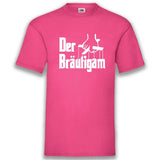 Junggesellenshirts.de Herrenshirt S / Fuchsia JGA Shirt Bräutigam "Der Bräutigam"