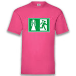 Junggesellenshirts.de Herrenshirt S / Fuchsia JGA Shirt Bräutigam "Ehe Notausgang"