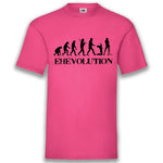 Junggesellenshirts.de Herrenshirt S / Fuchsia JGA Shirt Bräutigam "Ehevolution"