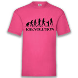 Junggesellenshirts.de Herrenshirt S / Fuchsia JGA Shirt Bräutigam "Ehevolution"