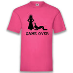 Junggesellenshirts.de Herrenshirt S / Fuchsia JGA Shirt Bräutigam "Game Over"