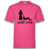 Junggesellenshirts.de Herrenshirt S / Fuchsia JGA Shirt Bräutigam "Game Over"