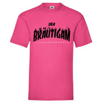 Junggesellenshirts.de Herrenshirt S / Fuchsia JGA Shirt Bräutigam "Skateboard"