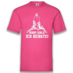 Junggesellenshirts.de Herrenshirt S / Fuchsia JGA Shirt Bräutigam "Sorry Girls, Ich Heirate!"