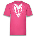 Junggesellenshirts.de Herrenshirt S / Fuchsia JGA Shirt Bräutigam "Suit Up"