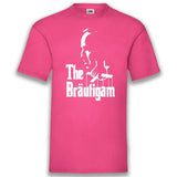 Junggesellenshirts.de Herrenshirt S / Fuchsia JGA Shirt Bräutigam "The Bräutigam"