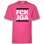 Junggesellenshirts.de Herrenshirt S / Fuchsia JGA Shirt "FCK JGA"