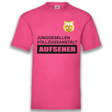 Junggesellenshirts.de Herrenshirt S / Fuchsia JGA Shirt "JVA Aufseher"