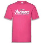 Junggesellenshirts.de Herrenshirt S / Fuchsia JGA Shirt Team "Alcoholics"