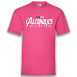 Junggesellenshirts.de Herrenshirt S / Fuchsia JGA Shirt Team "Alcoholics"