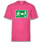 Junggesellenshirts.de Herrenshirt S / Fuchsia JGA Shirt Team "Bier Notausgang"