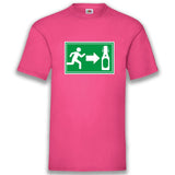 Junggesellenshirts.de Herrenshirt S / Fuchsia JGA Shirt Team "Bier Notausgang"