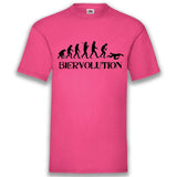 Junggesellenshirts.de Herrenshirt S / Fuchsia JGA Shirt Team "Biervolution"
