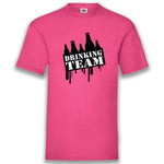 Junggesellenshirts.de Herrenshirt S / Fuchsia JGA Shirt Team "Drinking Team"