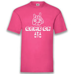 Junggesellenshirts.de Herrenshirt S / Fuchsia JGA Shirt Team "Game On 2"