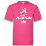 Junggesellenshirts.de Herrenshirt S / Fuchsia JGA Shirt Team "Game On 2"