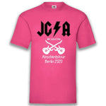 Junggesellenshirts.de Herrenshirt S / Fuchsia JGA Shirt Team "JGA Rock Abschiedstour"