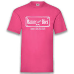 Junggesellenshirts.de Herrenshirt S / Fuchsia JGA Shirt Team "Männer Suchen Bier"