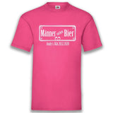 Junggesellenshirts.de Herrenshirt S / Fuchsia JGA Shirt Team "Männer Suchen Bier"