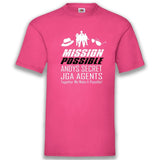 Junggesellenshirts.de Herrenshirt S / Fuchsia JGA Shirt Team "Mission Possible"