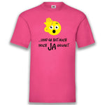 Junggesellenshirts.de Herrenshirt S / Fuchsia JGA Shirt Team "Und Er Hat Auch Noch Ja Gesagt"