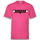 Junggesellenshirts.de Herrenshirt S / Fuchsia JGA Shirt Team "Wingman"