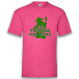 Junggesellenshirts.de Herrenshirt S / Fuchsia JGA Shirt "Viel Trinken Ich Muss"