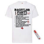 Junggesellenshirts.de Herrenshirt S JGA Shirt Bräutigam "Checklist"