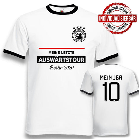 Junggesellenshirts.de Herrenshirt S / Mit JGA Trikot Bräutigam "Letzte Auswärtstour"