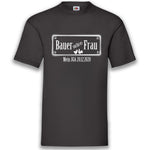 Junggesellenshirts.de Herrenshirt S / Schwarz JGA Shirt Bräutigam "Bauer Sucht(e) Frau"