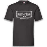 Junggesellenshirts.de Herrenshirt S / Schwarz JGA Shirt Bräutigam "Bauer Sucht(e) Frau"