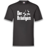 Junggesellenshirts.de Herrenshirt S / Schwarz JGA Shirt Bräutigam "Der Bräutigam"