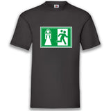 Junggesellenshirts.de Herrenshirt S / Schwarz JGA Shirt Bräutigam "Ehe Notausgang"