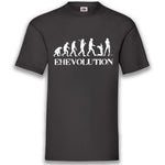 Junggesellenshirts.de Herrenshirt S / Schwarz JGA Shirt Bräutigam "Ehevolution"