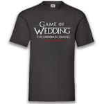 Junggesellenshirts.de Herrenshirt S / Schwarz JGA Shirt Bräutigam "Game Of Wedding"