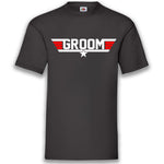 Junggesellenshirts.de Herrenshirt S / Schwarz JGA Shirt Bräutigam "Groom"