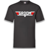 Junggesellenshirts.de Herrenshirt S / Schwarz JGA Shirt Bräutigam "Groom"