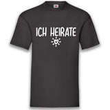 Junggesellenshirts.de Herrenshirt S / Schwarz JGA Shirt Bräutigam "Ich Heirate"