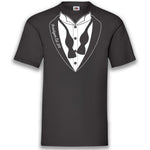 Junggesellenshirts.de Herrenshirt S / Schwarz JGA Shirt Bräutigam "Suit Up"