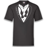 Junggesellenshirts.de Herrenshirt S / Schwarz JGA Shirt Bräutigam "Suit Up"